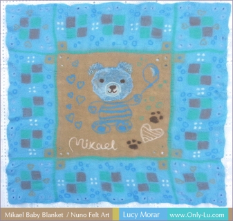 Mikael Baby Blanket / Nuno Felt Art / Nuno Felt Art
